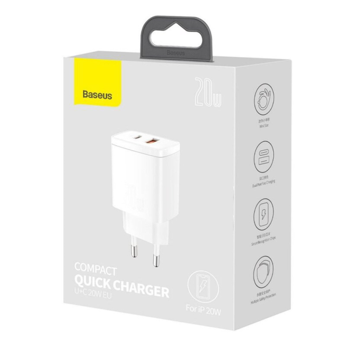 Compact Quick Charger U+C 20W Eu White