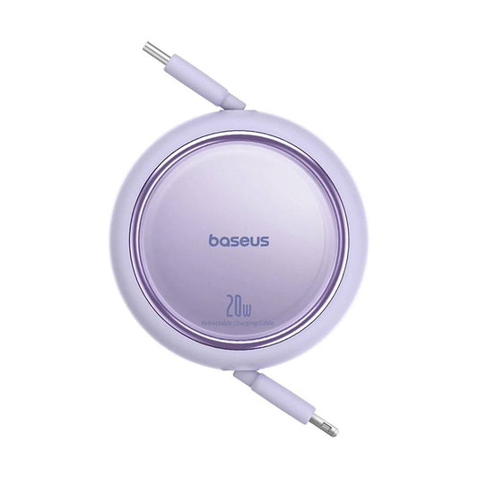 Cabo Baseus Free2Draw Retrátil USB-C p/ Lightning PD 20W 1m Roxo