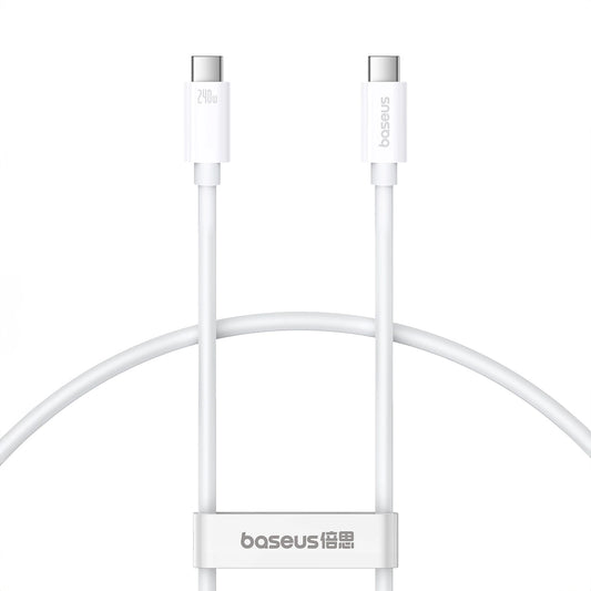 Cabo Carregamento Rápido Baseus Superior Series 2 USB4 Full-Function Type-C to Type-C 240W Branco