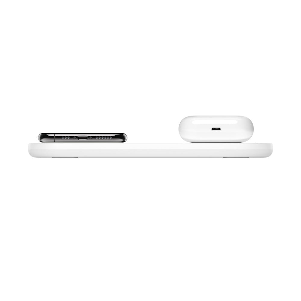 Base de Carregamento Belkin Sem Fios Dupla BoostCharge 15W - Branco