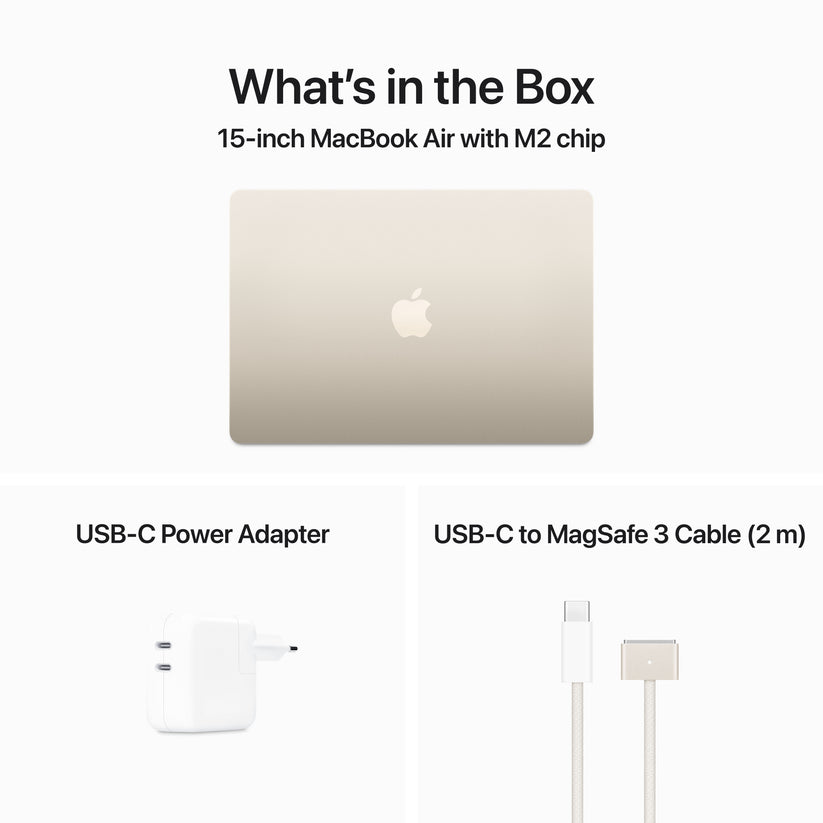 MacBook Air 15 M2 8c/10c 256Gb Luz das estrelas