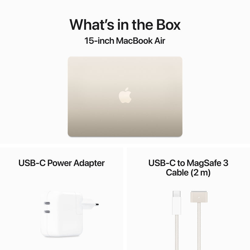 MacBook Air 15 M3 8c/ 10c 8Gb 256Gb - Luz das estrelas