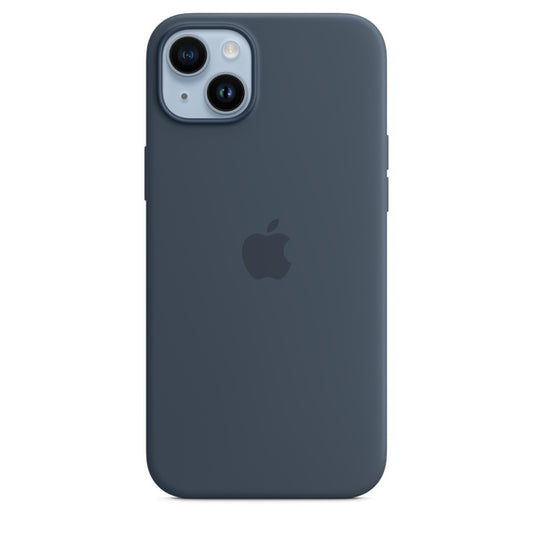 Capa Silicone MagSafe iPhone 14 Plus - Azul trovoada