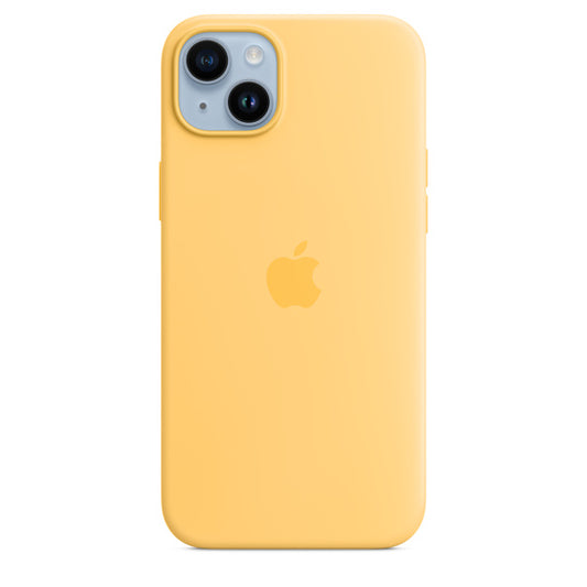 Capa Silicone MagSafe iPhone 14 Plus - Amarelo solar