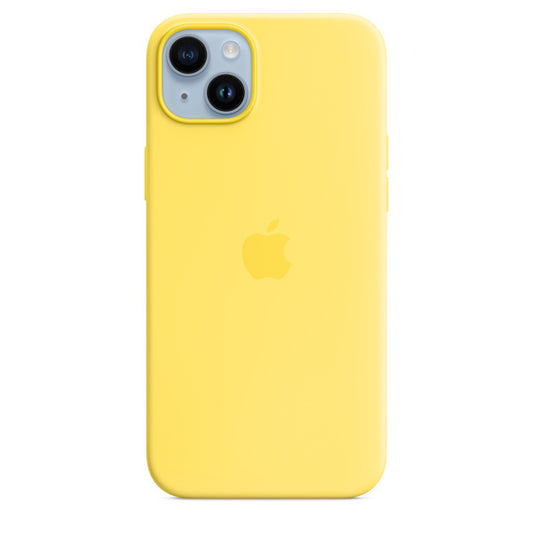 Capa Silicone MagSafe iPhone 14 Plus - Amarelo canário