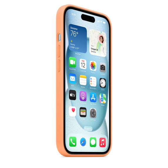 iPhone 15 Plus Silicone Sorvete de Laranja