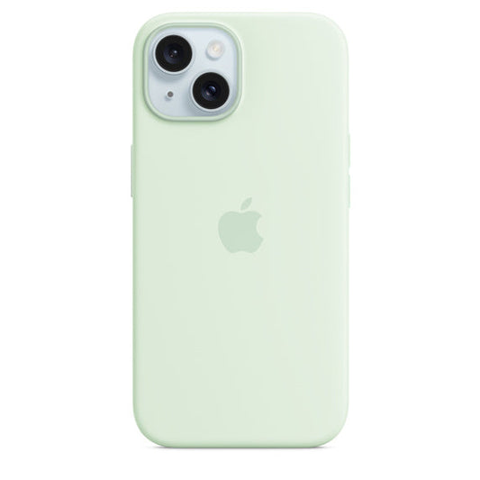 iPhone 15 Silicone MagSafe Verde-menta suave