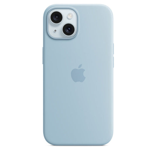 iPhone 15 Silicone MagSafe Azul-claro