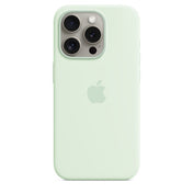 iPhone 15 Pro Silicone MagSafe Verde-menta suave