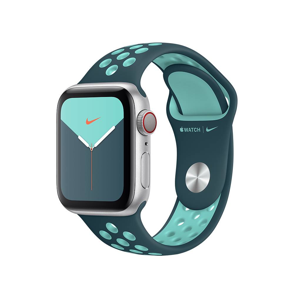 Bracelete desportiva Nike turquesa meia-noite/verde-aurora de 40 mm - Standard