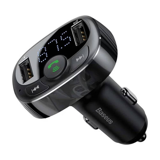 Baseus Car Bluetooth T Shaped S-09A Car Bluetooth Mp3 Player (Standard Edition) Black