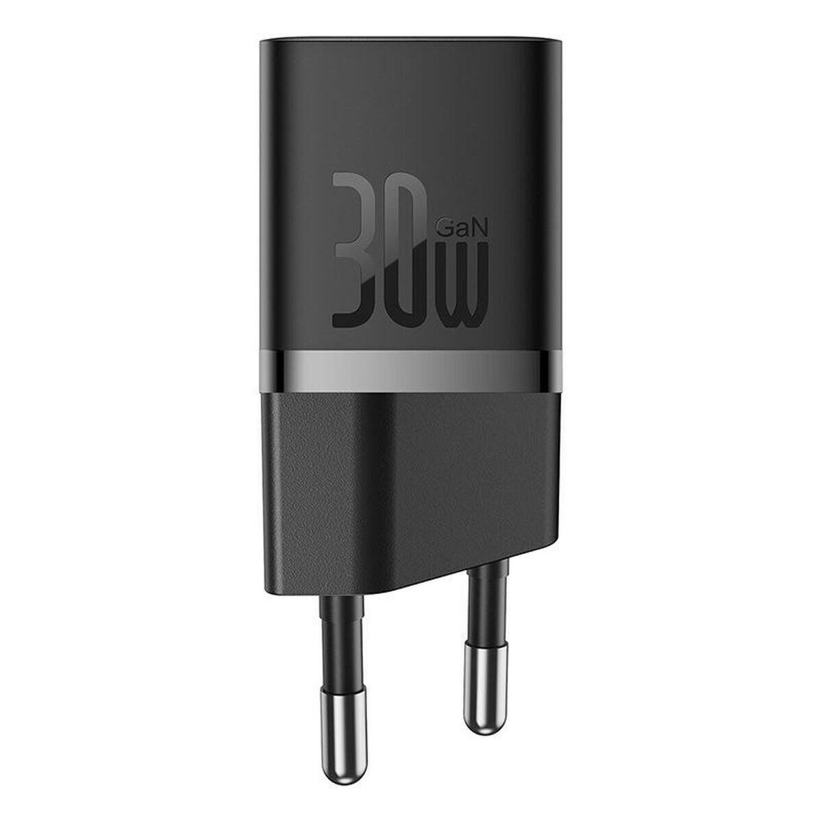 Carregador Baseus Gan5 Fast Charger(Mini) 1C 30W Eu Cluster Black