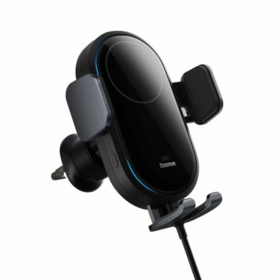 Suporte de Carro Baseus LightChaser Wireless Charging Mount 15W Preto