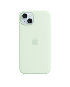 iPhone 15 Plus Silicone MagSafe Verde-menta suave